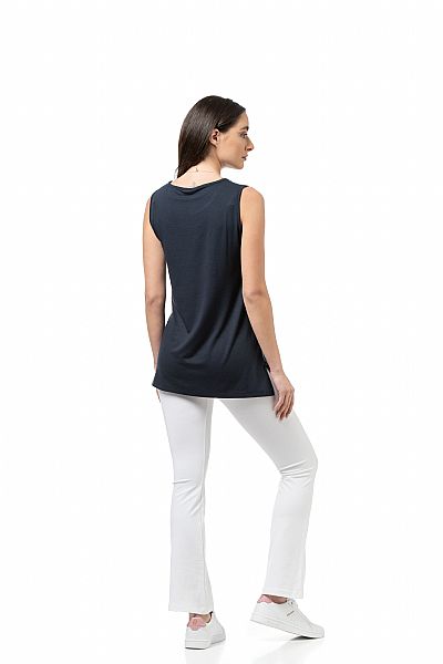 Γυναικεία Viscose Μπλούζα Αμάνικη με Ανοίγματα